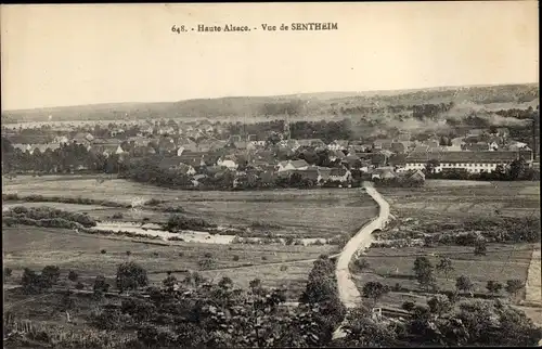 Ak Sentheim Elsass Haut Rhin, Vue générale