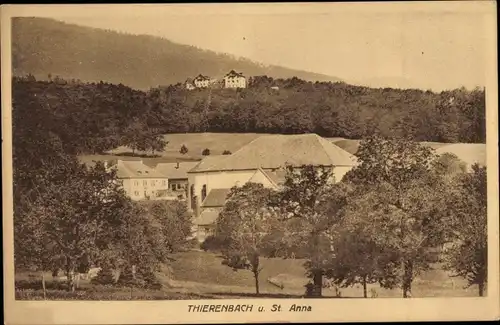 Ak Thierenbach Jungholtz Jungholz Elsass Haut Rhin, Panorama mit St. Anna