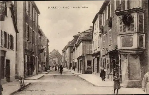 Ak Soultz Sulz Elsass Haut Rhin, Rue du Ballon