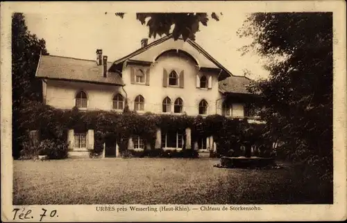 Ak Urbes Wesserling Elsass Haut Rhin, Chateau de Storkensohn