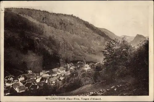 Ak Wildenstein Elsass Haut Rhin, Panorama, Vosges