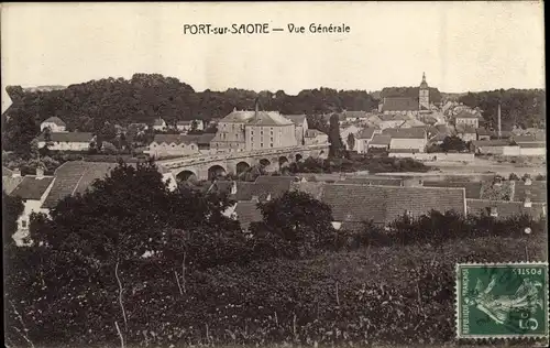 Ak Port sur Saône Haute Saône, Vue générale