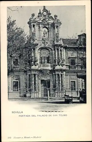Ak Sevilla Andalusien, Portada del Palacio de San Telmo