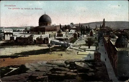 Ak Jerusalem Israel, Vue générale du temple de Salomon