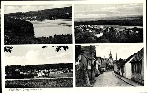 Ak Georgenborn Schlangenbad im Taunus Hessen, Teilansichten, Landschaft, Straßenansicht