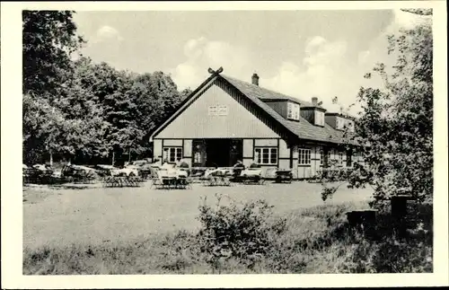 Ak Friedrichsruh Aumühle, Blick auf die Waldschänke am Riesenbett, Inh. R. Berodt