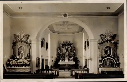 Ak Maselheim Biberach an der Riß in Oberschwaben, Pfarrkirche Peter und Paul, Inneres