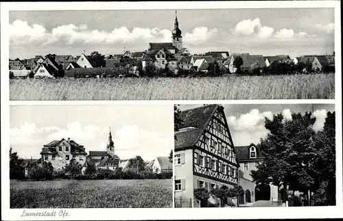 Ak Lonnerstadt in Oberfranken, Ortspanorama, Teilansichten von Ortschaft