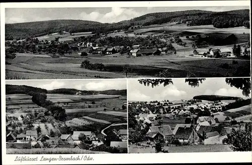 Ak Langenbrombach Langen Brombach Brombachtal im Odenwald, Gesamtansicht, Teilansicht