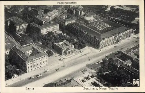 Ak Berlin Mitte, Zeughaus, Neue Wache, Fliegeraufnahme