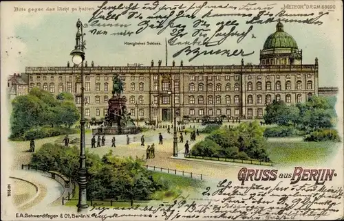 Halt gegen das Licht Litho Berlin Mitte, Königliches Schloss, Meteor 209