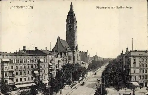 Ak Berlin Charlottenburg, Wilhelmsplatz, Berliner Straße