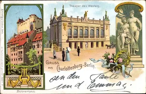 Litho Berlin Charlottenburg, Theater des Westens, Bühnenhaus