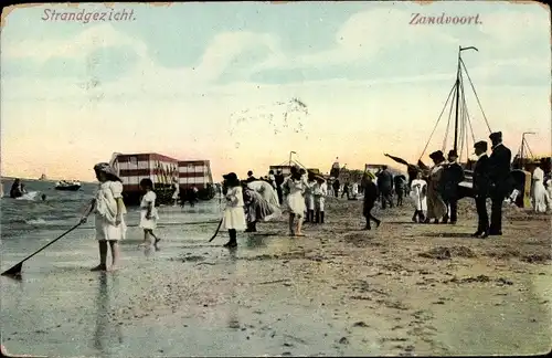Ak Zandvoort Nordholland Niederlande, Strandgezicht