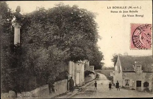 Ak La Bohalle Maine-et-Loire, Statue de Jean Bohalle