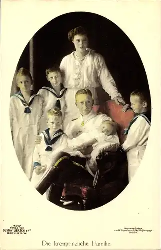 Ak Adel Preußen, Die Kronprinzliche Familie, Kronprinz Wilhelm, Cecilie, Liersch 7517