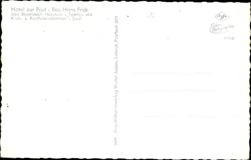 Ak Bad Bramstedt in Holstein, Hotel Zur Post