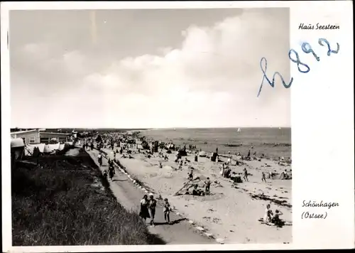 Ak Schönhagen Brodersby an der Ostsee, Strandleben, Haus Seestern Pension Campingplatz