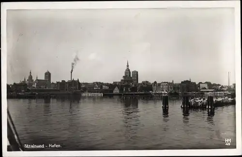 Ak Stralsund in Vorpommern, Hafen