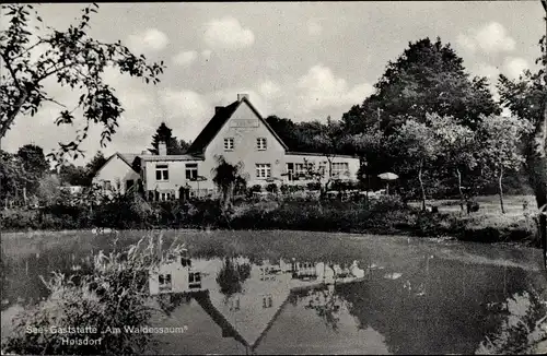 Ak Hoisdorf in Schleswig Holstein, Gaststätte am Waldessaum, Seepartie