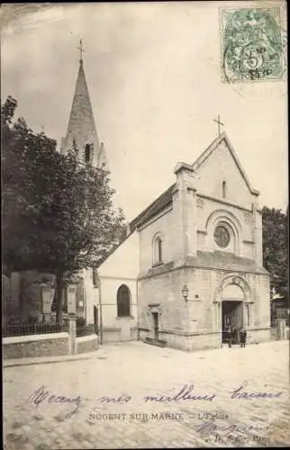 Ak Nogent sur Marne Val de Marne, L'Eglise