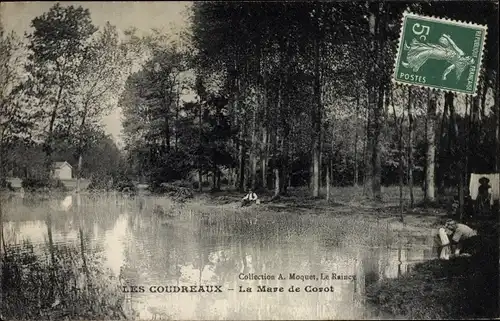 Ak Les Coudreaux Seine Saint Denis, La Mare de Corot