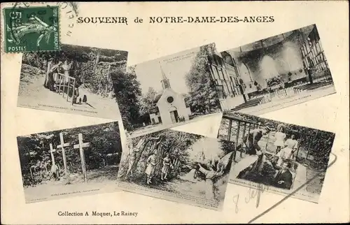 Ak Notre Dame des Anges Seine Saint Denis, Interieur de la Chapelle, La Fontaine Miraculeuse