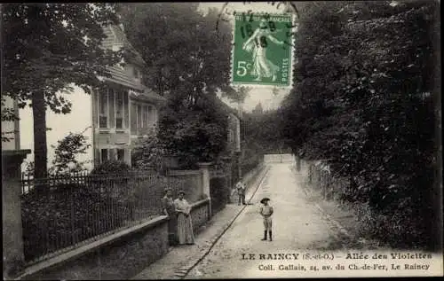 Ak Le Raincy Seine Saint Denis, Allee des Violettes