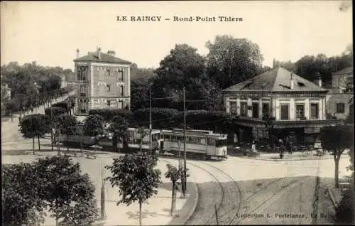 Ak Le Raincy Seine Saint Denis, Rond Point Thiers