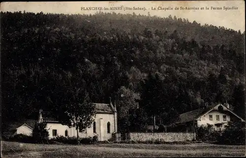 Ak Plancher les Mines Haute Saône, Chapelle de St. Antoine, Ferme Spindler