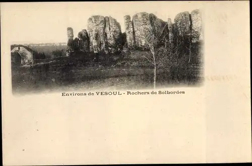 Ak Vesoul Haute Saône, Rochers de Solbordes