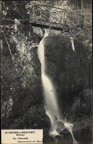 Ak Saint Didier sur Beaujeu Rhône, La Cascade