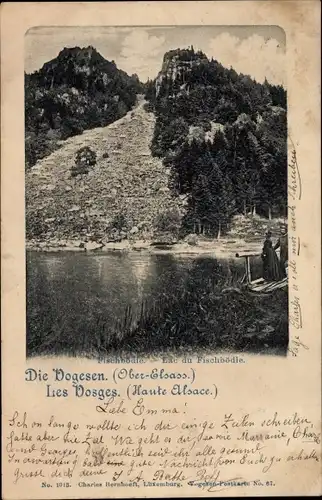 Ak Metzeral Elsass Haut Rhin, Lac de Fischbœdle, Fischbödle, Fischboedle
