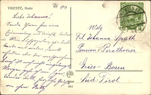 Ak Triest Trieste Friuli Venezia Giulia, Abendstimmung, Segelschiffe