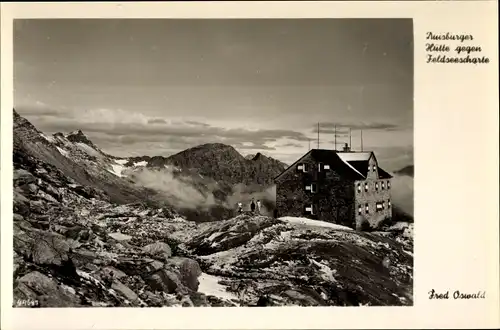 Ak Goldberggruppe Kärnten, Duisburger Hütte gegen Feldseescharte