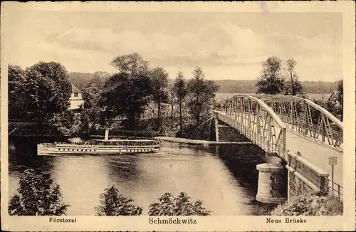 Ak Berlin Köpenick Schmöckwitz, Försterei, Neue Brücke