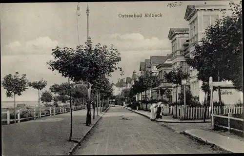 Ak Ostseebad Ahlbeck Heringsdorf auf Usedom, Promenade, Bäckerei