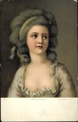 Künstler Ak Gaff, Portrait der Gräfin Potocka