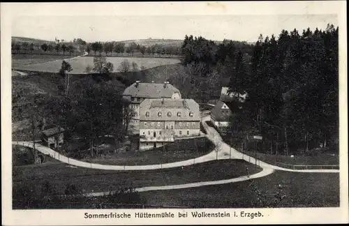 Ak Wolkenstein im Erzgebirge, Hüttenmühle, Sommerfrische