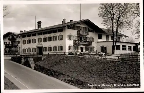 Ak Gmund am Tegernsee Oberbayern, Gaststätte Gasteig