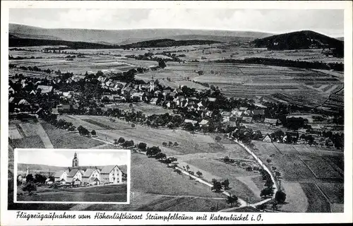 Ak Strümpfelbrunn Waldbrunn Odenwald, Fliegeraufnahme