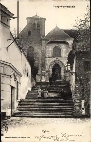 Ak Ivry sur Seine Val de Marne, Eglise