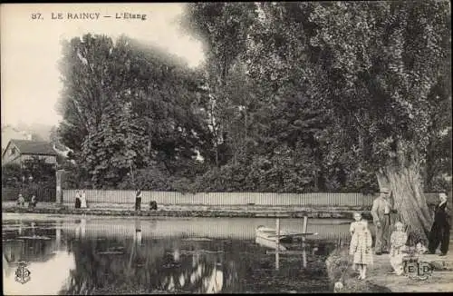 Ak Le Raincy Seine Saint Denis, L'Etang