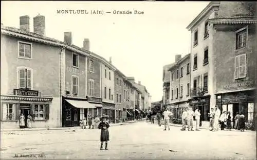 Ak Montluel Ain, Grande Rue