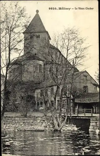 Ak Melisey Haute-Saône, Le Vieux Clocher, Eglise