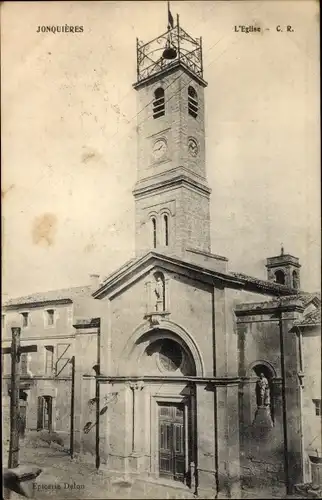 Ak Jonquières-Saint-Vincent Gard, Kirche