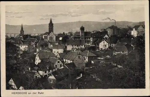 Ak Herdecke an der Ruhr,, Blick auf den Ort