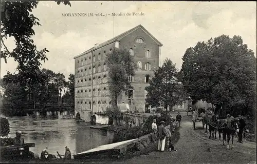 Ak Morannes Maine et Loire, Moulin de Pendu