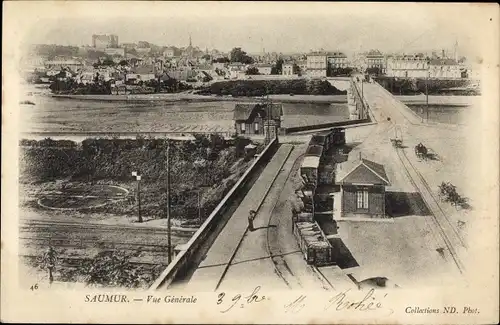 Ak Saumur Maine et Loire, Vue Generale