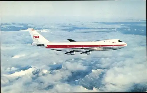 Ak Passagierflugzeug TWA, Trans World